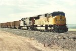 Empty coal train rolls north